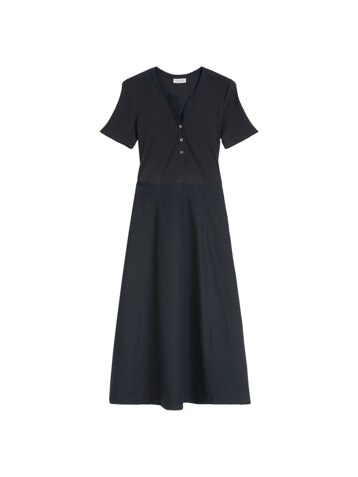 Платье из трикотажного джерси в рубчик, темно-синего цвета, приталенное Marc O'Polo
Платье из трикотажного джерси в рубчик, темно-синего цвета, приталенное Marc O'Polo