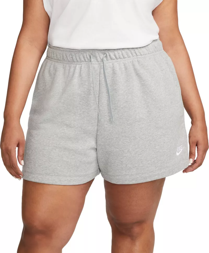 Женские флисовые шорты Nike Sportswear Club со средней посадкой (большие размеры), цвет Dk Grey Heather
Женские флисовые шорты Nike Sportswear Club со средней посадкой (большие размеры), цвет Dk Grey Heather