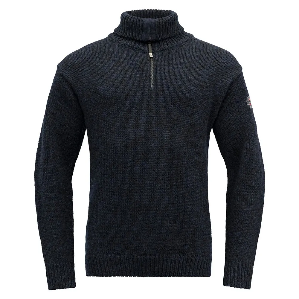 Свитер DEVOLD OF NORWAY Nansen Wool Zip Neck, синий 
Свитер DEVOLD OF NORWAY Nansen Wool Zip Neck, синий