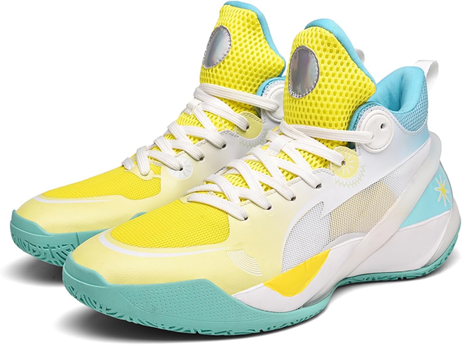 Мужские баскетбольные кроссовки с толстой подошвой, амортизирующие, легкие, противоскользящие, дышащие, высокие на шнуровке, подходят для езды на велосипеде, игры в мяч и бега Qaoterod, желтый
Мужские баскетбольные кроссовки с толстой подошвой, амортизирующие, легкие, противоскользящие, дышащие, высокие на шнуровке, подходят для езды на велосипеде, игры в мяч и бега Qaoterod, желтый