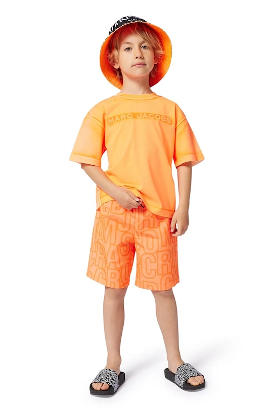 Детская хлопковая футболка Marc Jacobs, оранжевый
Детская хлопковая футболка Marc Jacobs, оранжевый