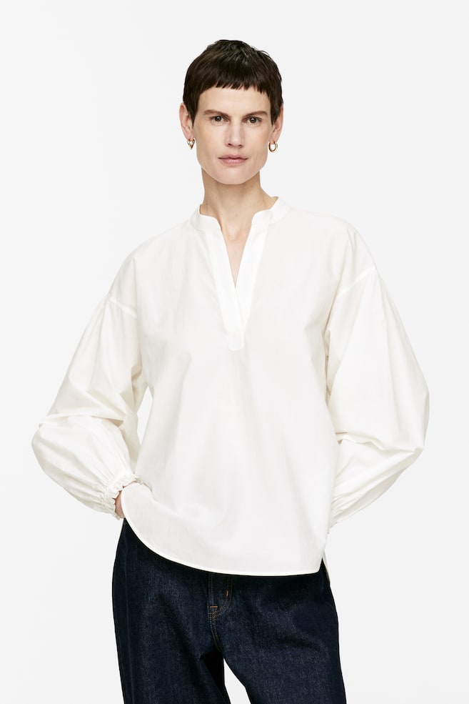 Блузка с объемными рукавами Arket, белый
Блузка с объемными рукавами Arket, белый