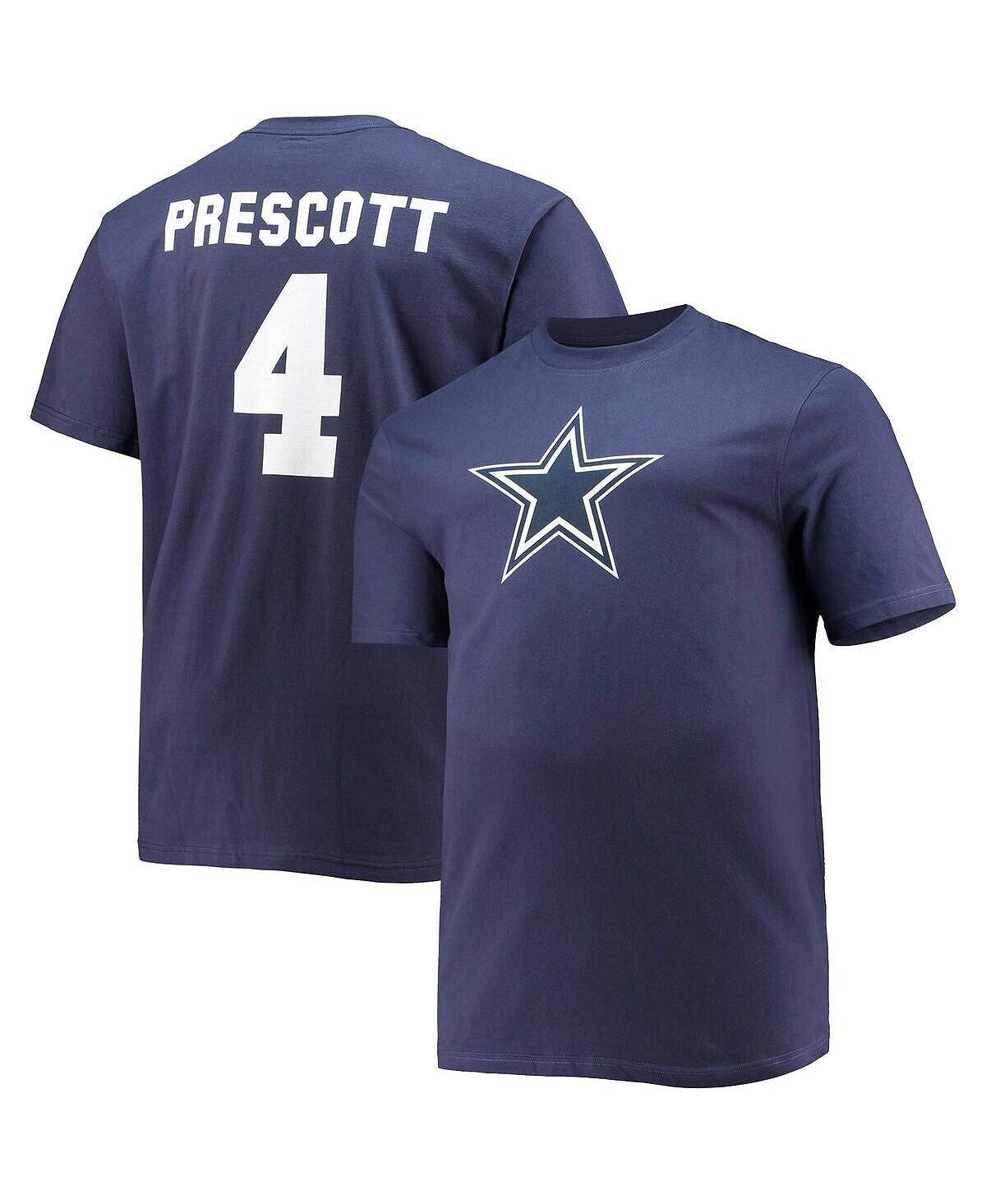 Мужская темно-синяя футболка с логотипом Dak Prescott Dallas Cowboys Big and Tall с именем и номером игрока Fanatics
Мужская темно-синяя футболка с логотипом Dak Prescott Dallas Cowboys Big and Tall с именем и номером игрока Fanatics