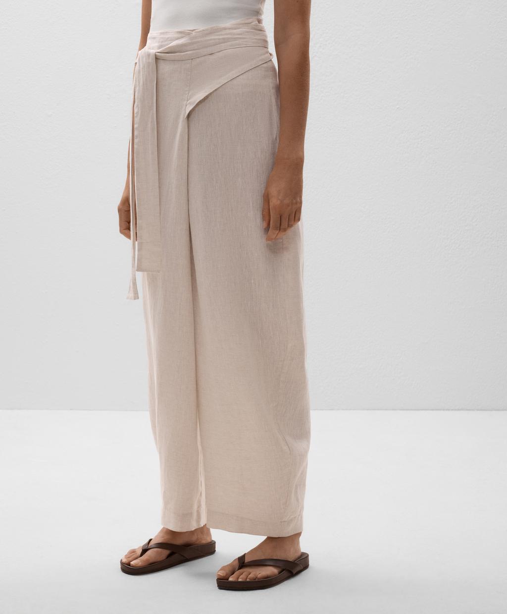 Перекрещивающиеся брюки-баллоны из 100% льна Oysho, песочный меланж
Перекрещивающиеся брюки-баллоны из 100% льна Oysho, песочный меланж