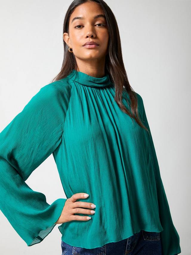 Блузка с расклешенными рукавами в складку Ro&Zo, зеленый
Блузка с расклешенными рукавами в складку Ro&Zo, зеленый