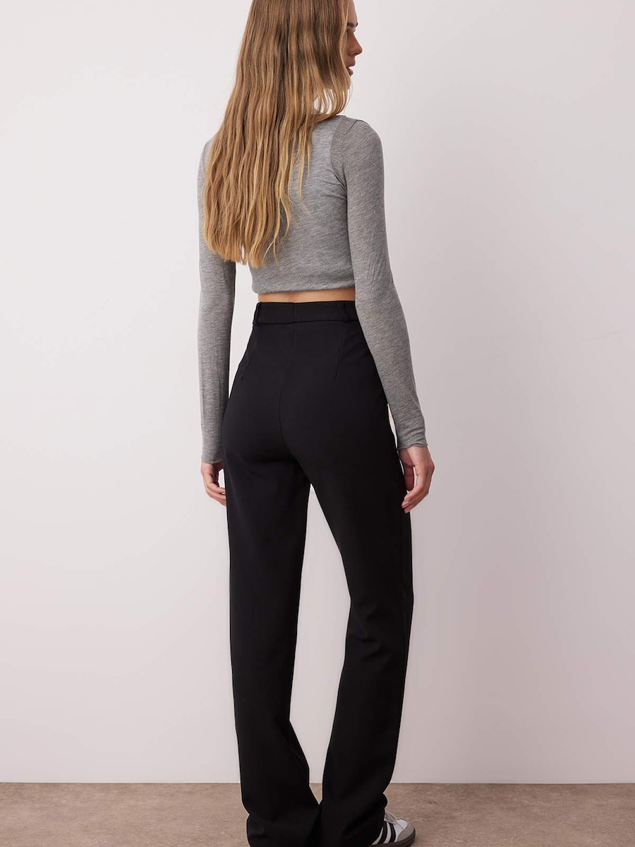 Обычные брюки Trendyol, черный
Обычные брюки Trendyol, черный