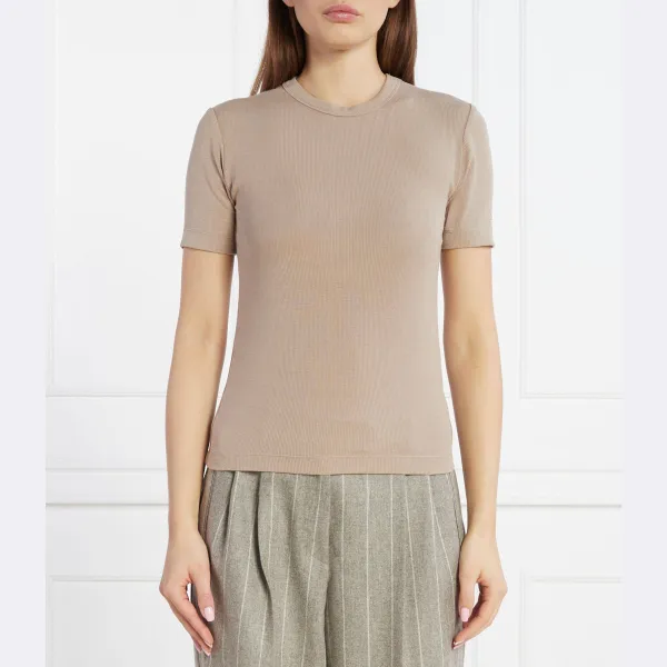 Облегающая футболка Calvin Klein, коричневый 
Облегающая футболка Calvin Klein, коричневый