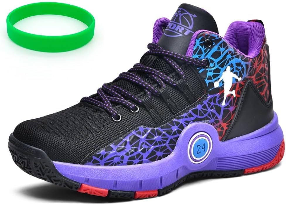 Кроссовки для баскетбола Spedify мужские высокие, для улицы, с амортизацией, для подростков и взрослых, нескользящие, с силиконовым спортивным браслетом, пурпурный
Кроссовки для баскетбола Spedify мужские высокие, для улицы, с амортизацией, для подростков и взрослых, нескользящие, с силиконовым спортивным браслетом, пурпурный
