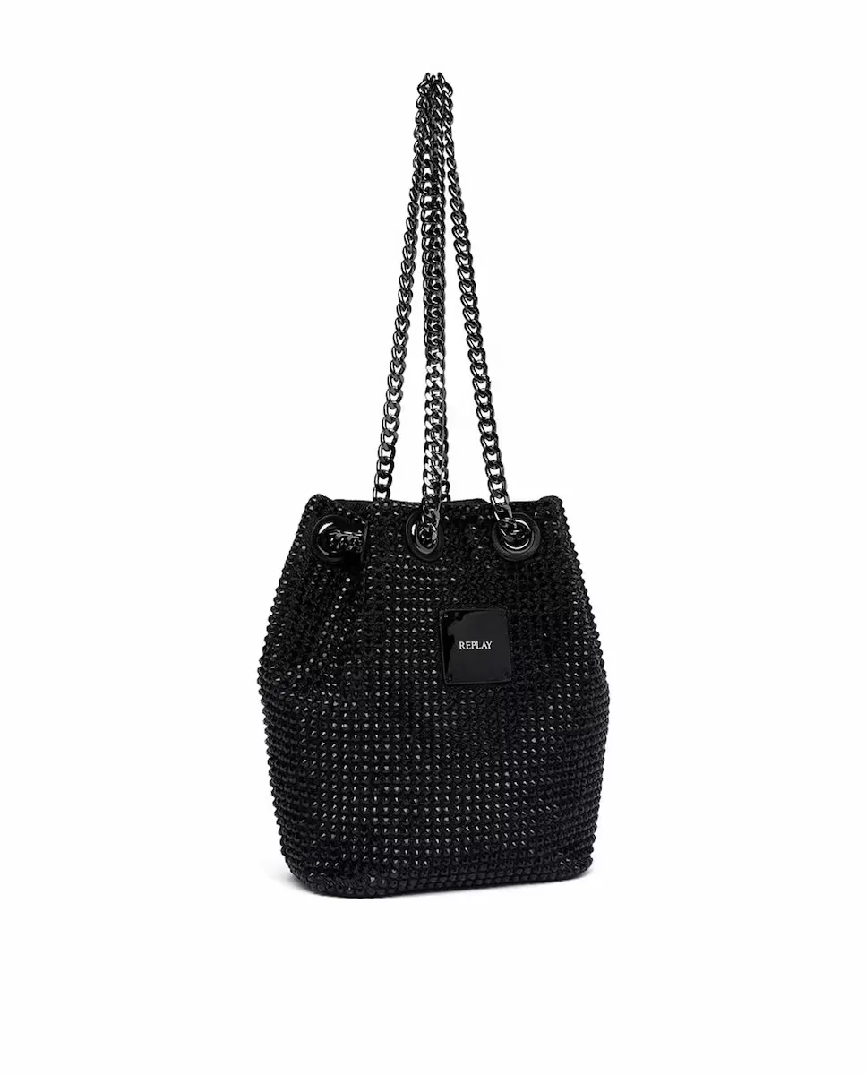 Черная сумка-ведро через плечо Replay, черный
Черная сумка-ведро через плечо Replay, черный