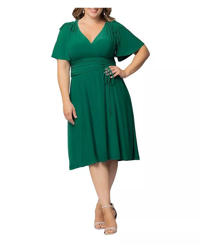 Платье с драпировкой и завязками Jemma больших размеров Kiyonna, зеленый
Платье с драпировкой и завязками Jemma больших размеров Kiyonna, зеленый