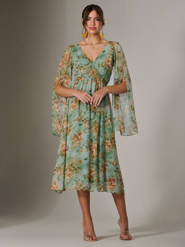 Шифоновое платье мидакси с разрезным рукавом Jolie Moi, зеленый
Шифоновое платье мидакси с разрезным рукавом Jolie Moi, зеленый