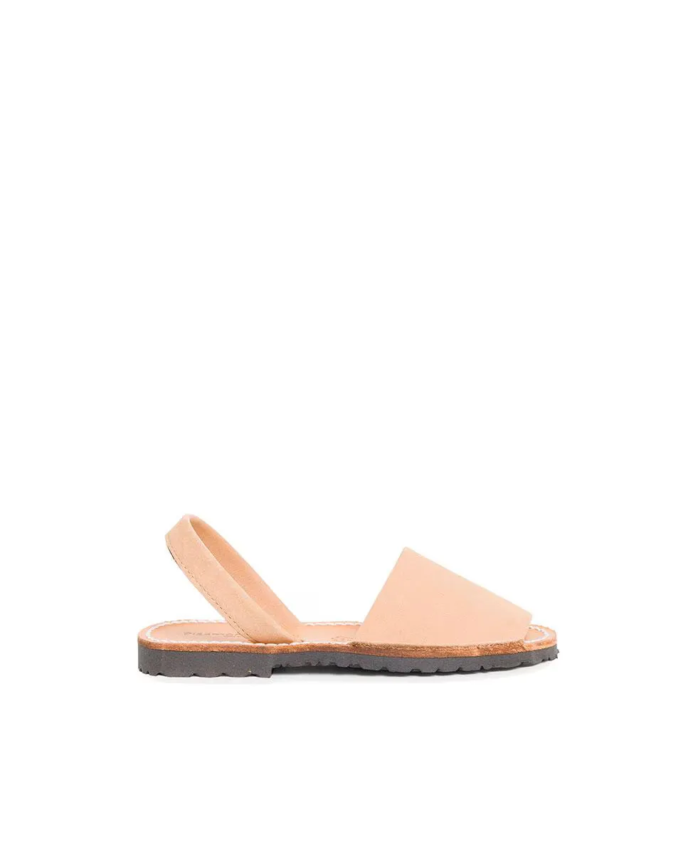 Детские сандалии Menorquina из нубука Pisamonas, бежевый 
Детские сандалии Menorquina из нубука Pisamonas, бежевый