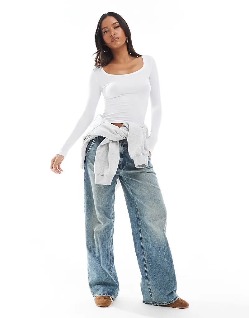 Хлопковый топ с круглым вырезом и длинными рукавами, белый цвет Cotton On
Хлопковый топ с круглым вырезом и длинными рукавами, белый цвет Cotton On