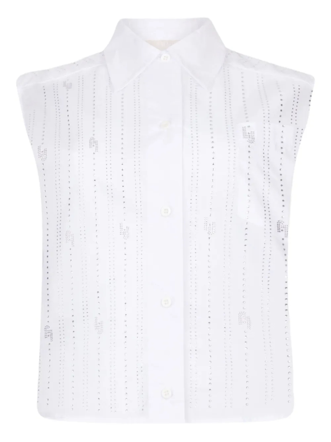 Хлопковый топ со стразами LIU JO, белый
Хлопковый топ со стразами LIU JO, белый