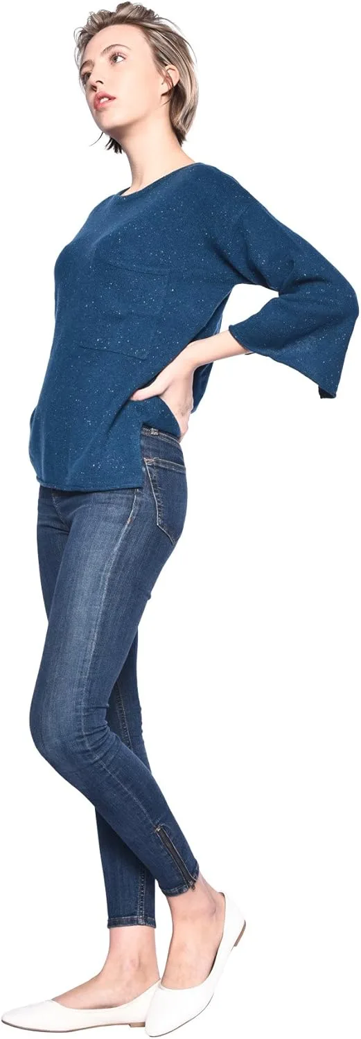 Женский свитер 100% Cashmere с круглым вырезом и карманом 3VERY
Женский свитер 100% Cashmere с круглым вырезом и карманом 3VERY