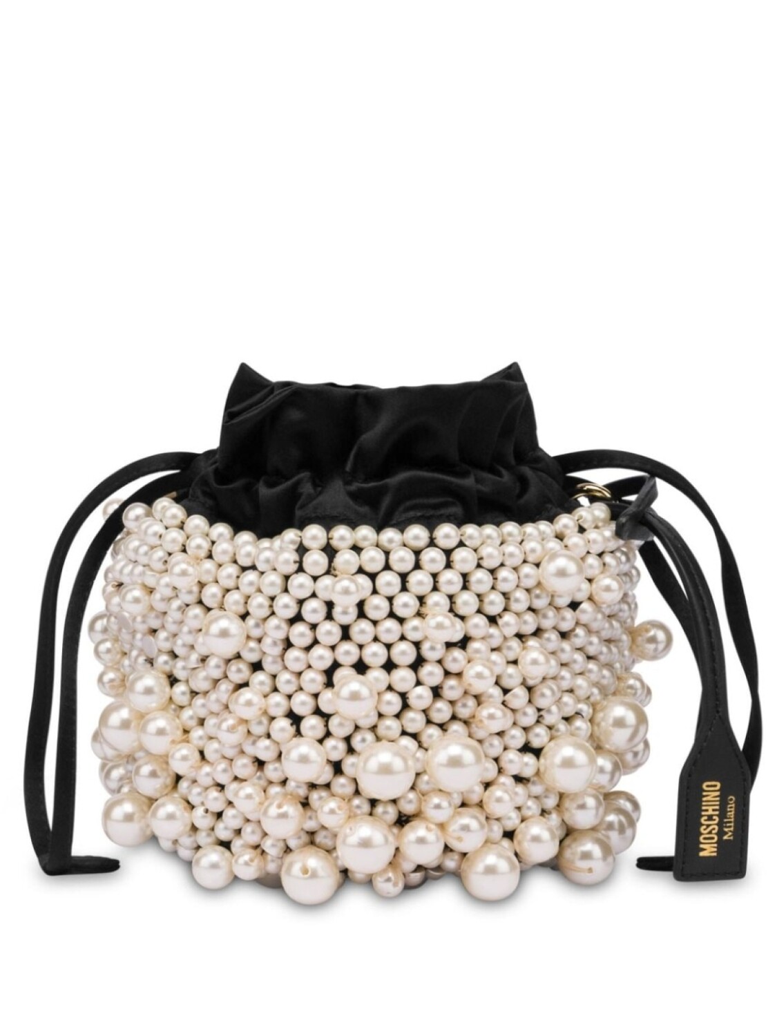 Moschino атласная сумка-ведро с искусственным жемчугом, черный
Moschino атласная сумка-ведро с искусственным жемчугом, черный