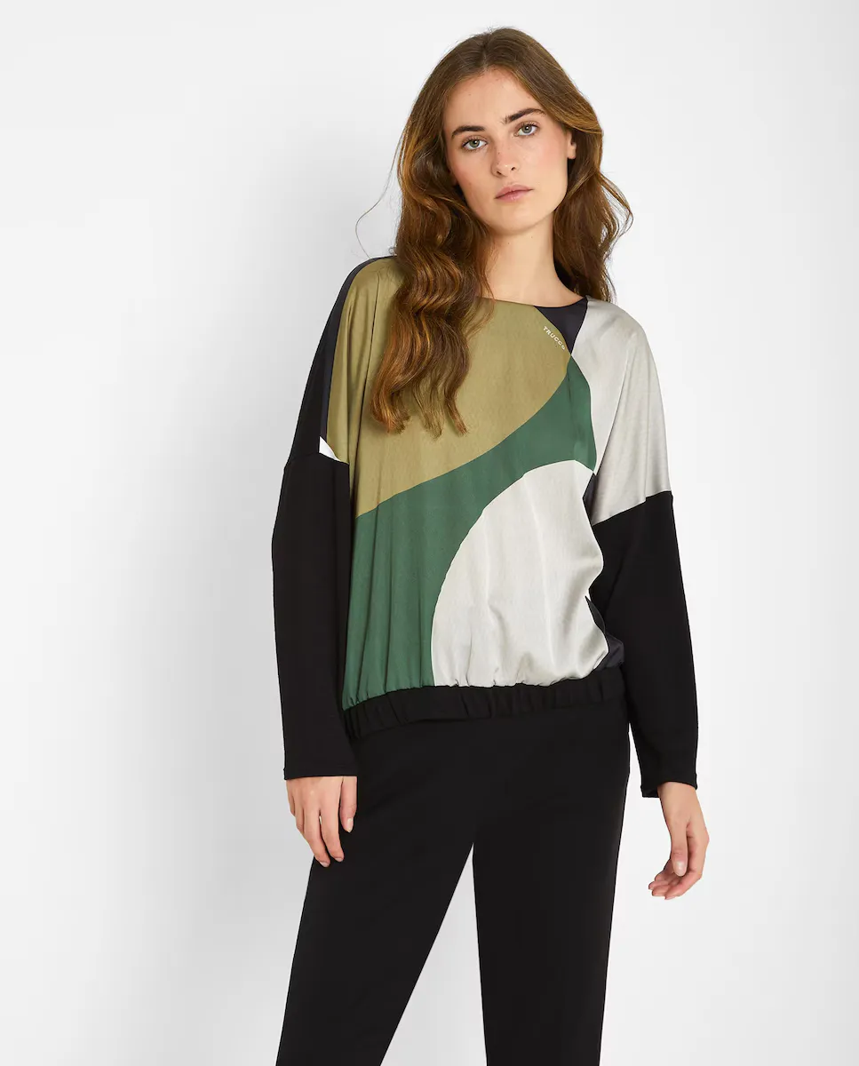 Женская футболка с длинными рукавами и эластичным подолом Trucco, мультиколор
Женская футболка с длинными рукавами и эластичным подолом Trucco, мультиколор