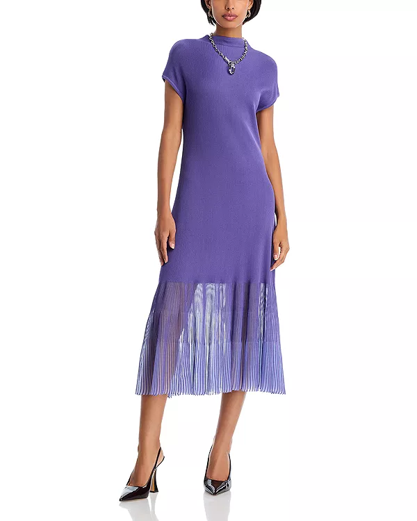 Платье миди с высоким воротником Misook, фиолетовый
Платье миди с высоким воротником Misook, фиолетовый