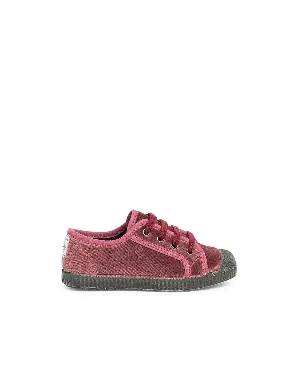 Детские бархатные кеды на шнурках Pisamonas, розовый/черный
Детские бархатные кеды на шнурках Pisamonas, розовый/черный