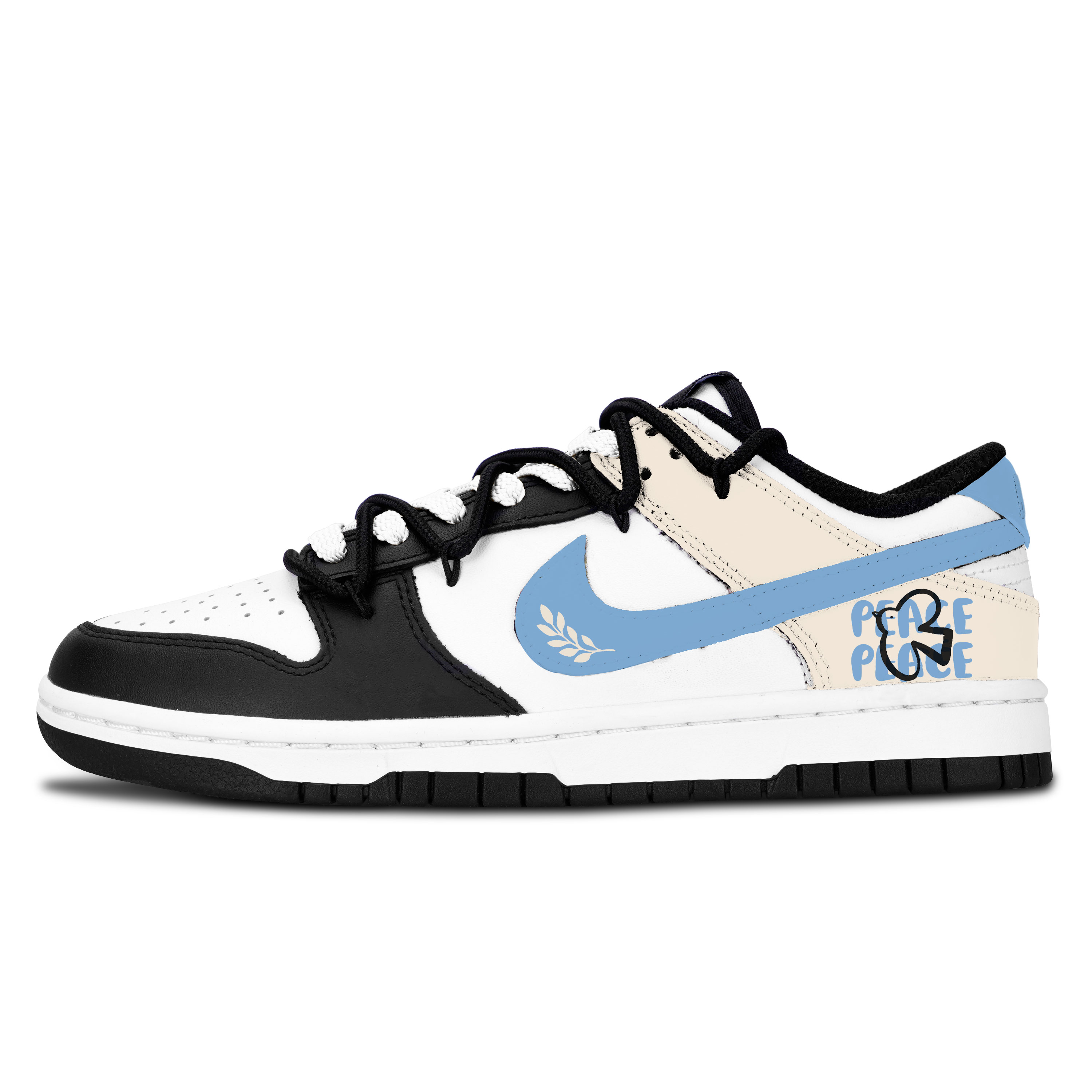 Nike Dunk Black White, Peace Symbol, противоскользящий, устойчивый к истиранию, легкий, с амортизацией, низкий верх
Nike Dunk Black White, Peace Symbol, противоскользящий, устойчивый к истиранию, легкий, с амортизацией, низкий верх