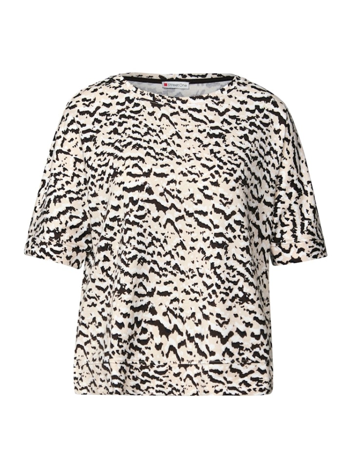 Рубашка с узором летучая мышь бежевого цвета Street One
Рубашка с узором летучая мышь бежевого цвета Street One