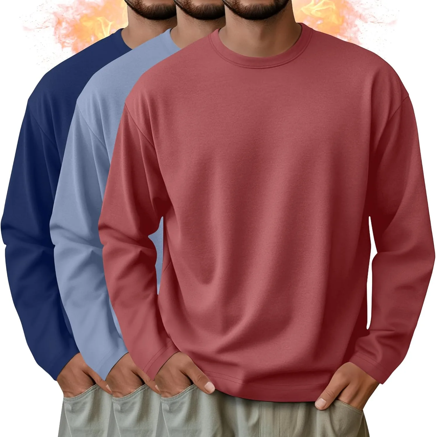 3 упаковки мужских футболок с длинным рукавом Velvelhall
3 упаковки мужских футболок с длинным рукавом Velvelhall