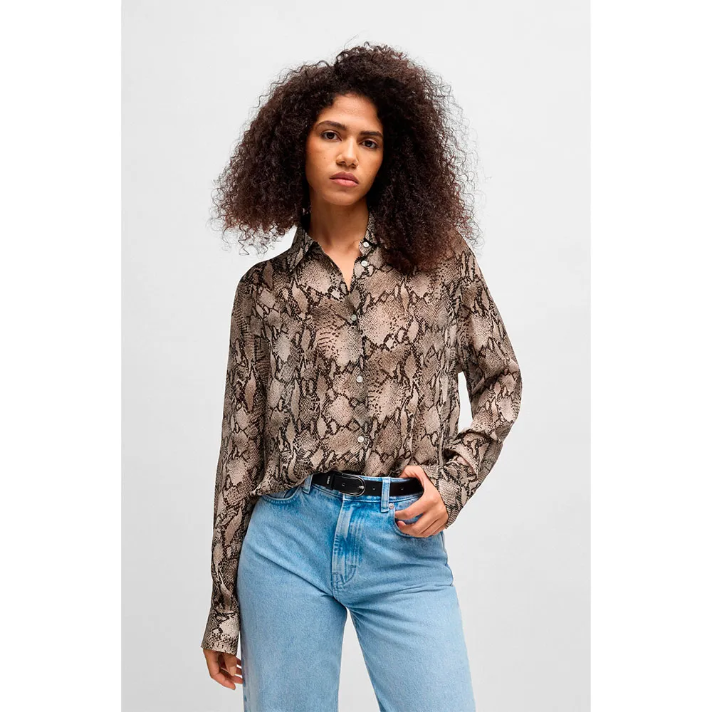 Рубашка с длинным рукавом HUGO The Boyfriend 10270309 01, коричневый
Рубашка с длинным рукавом HUGO The Boyfriend 10270309 01, коричневый