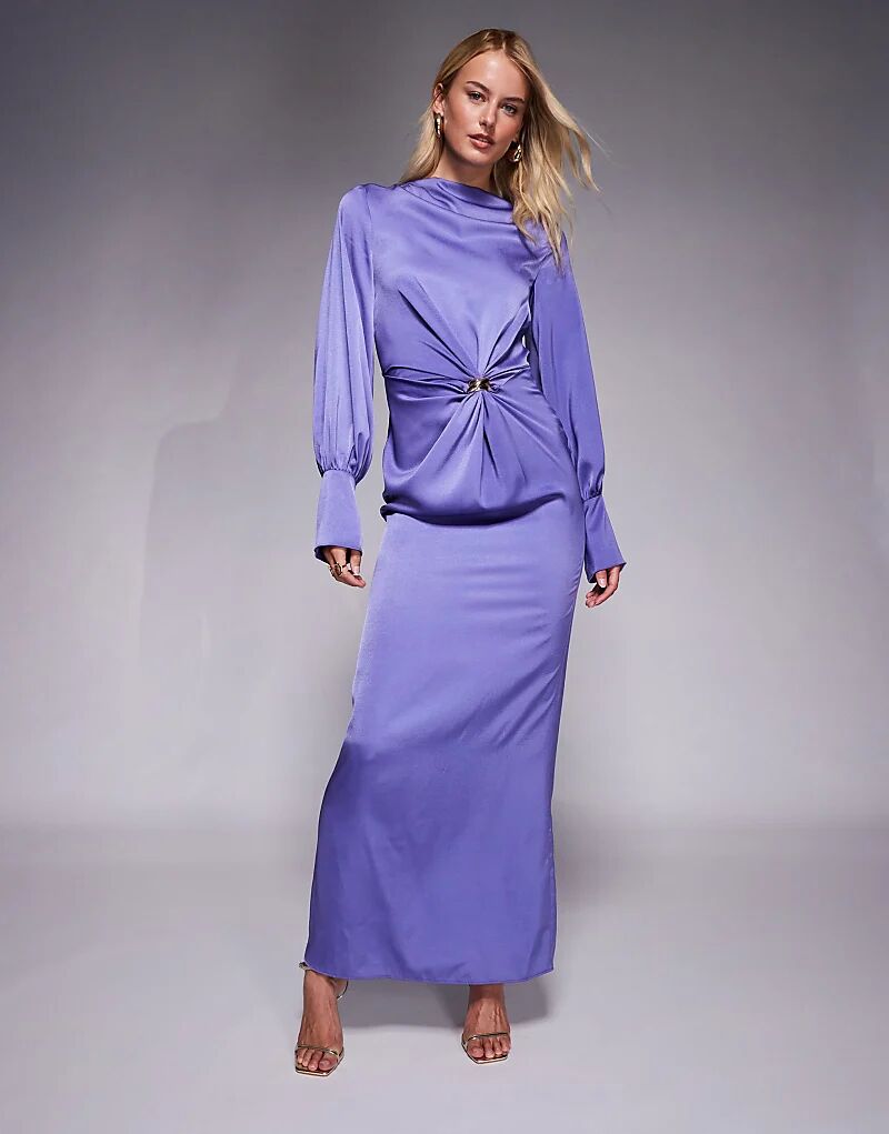 Платье макси из атласа ASOS DESIGN с закрученным лифом спереди и косой вязкой, с золотой фурнитурой, фиолетового цвета
Платье макси из атласа ASOS DESIGN с закрученным лифом спереди и косой вязкой, с золотой фурнитурой, фиолетового цвета