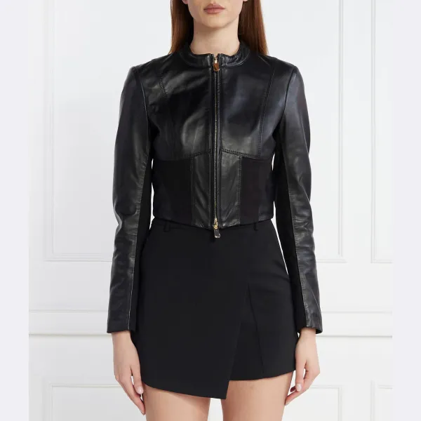 Укороченная кожаная куртка Pinko, черный
Укороченная кожаная куртка Pinko, черный
