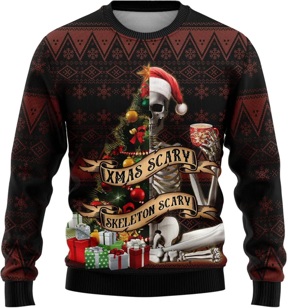 Свитер Skull Santa Ugly Christmas для мужчин — вязаный скелет 228CLOSET
Свитер Skull Santa Ugly Christmas для мужчин — вязаный скелет 228CLOSET