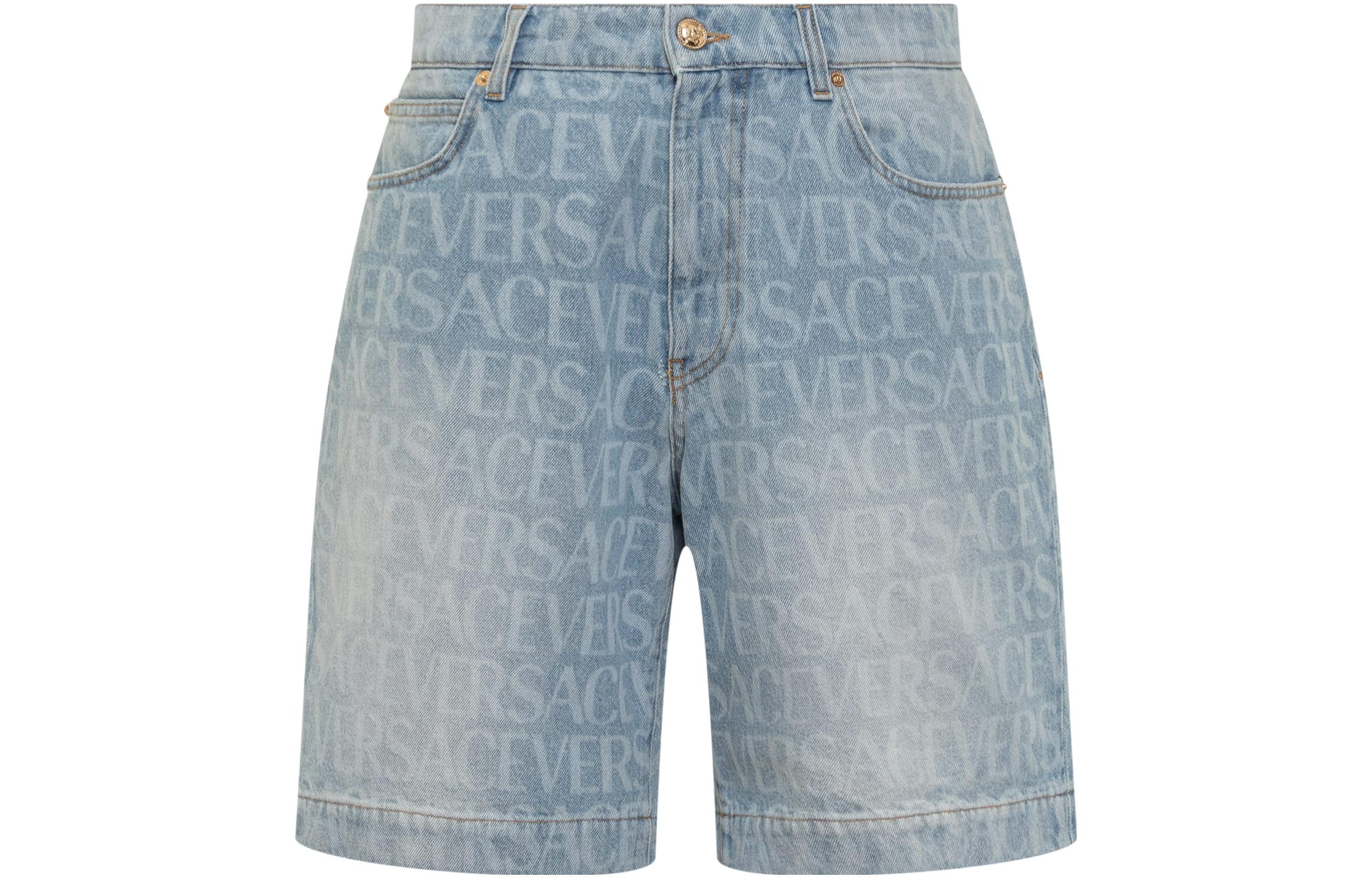 Джинсовые шорты Mid Rise с логотипом VERSACE, синий
Джинсовые шорты Mid Rise с логотипом VERSACE, синий