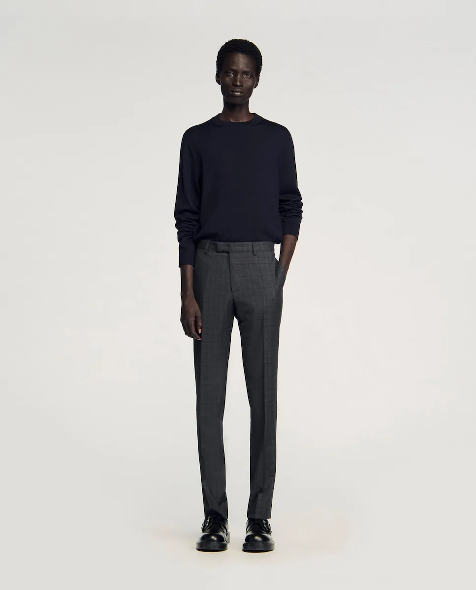 Мужские шерстяные клетчатые брюки Sandro, серый
Мужские шерстяные клетчатые брюки Sandro, серый