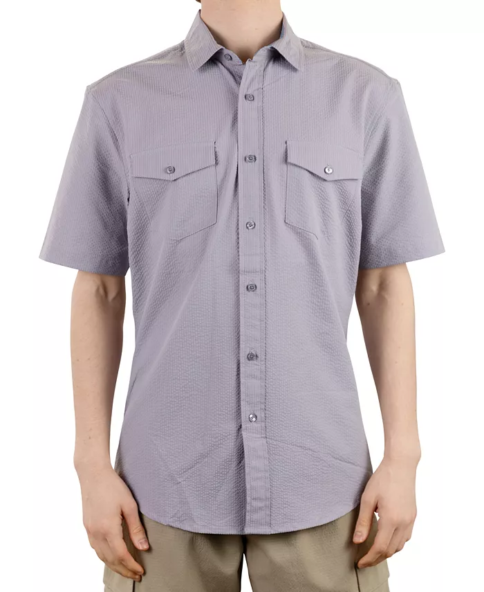 Мужская гибридная рубашка с коротким рукавом из пике на пуговицах Vintage 1946, серебро
Мужская гибридная рубашка с коротким рукавом из пике на пуговицах Vintage 1946, серебро