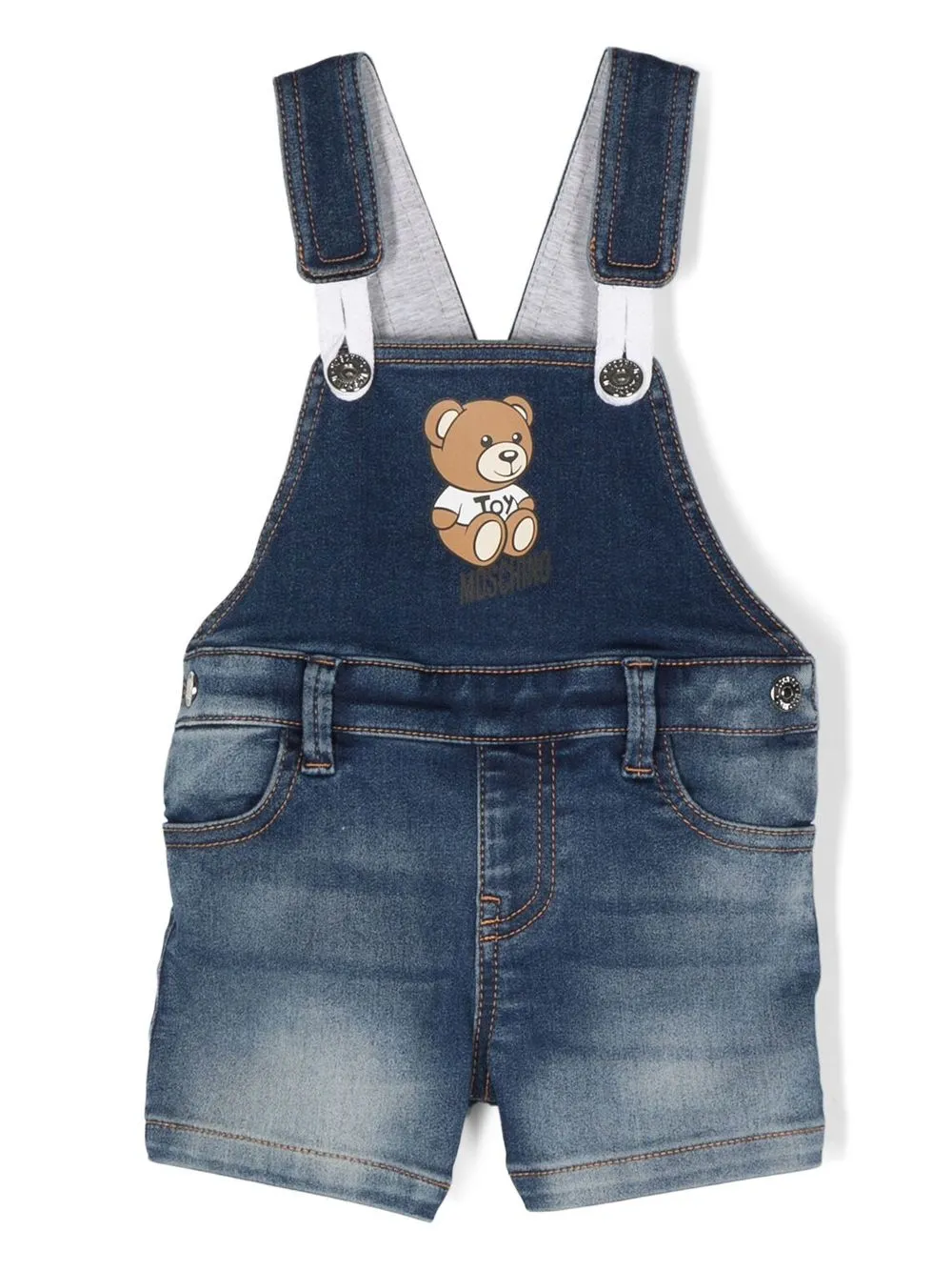 Джинсовый комбинезон Teddy Bear Moschino Kids, синий 
Джинсовый комбинезон Teddy Bear Moschino Kids, синий