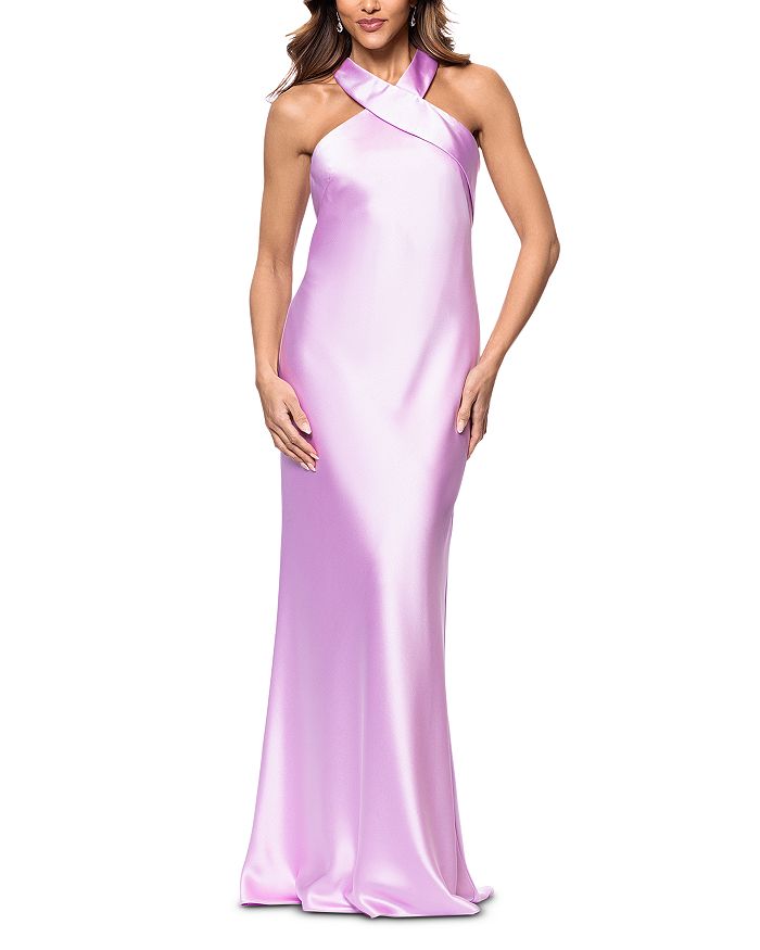 Длинное атласное платье с завязкой на шее AQUA, фиолетовый
Длинное атласное платье с завязкой на шее AQUA, фиолетовый