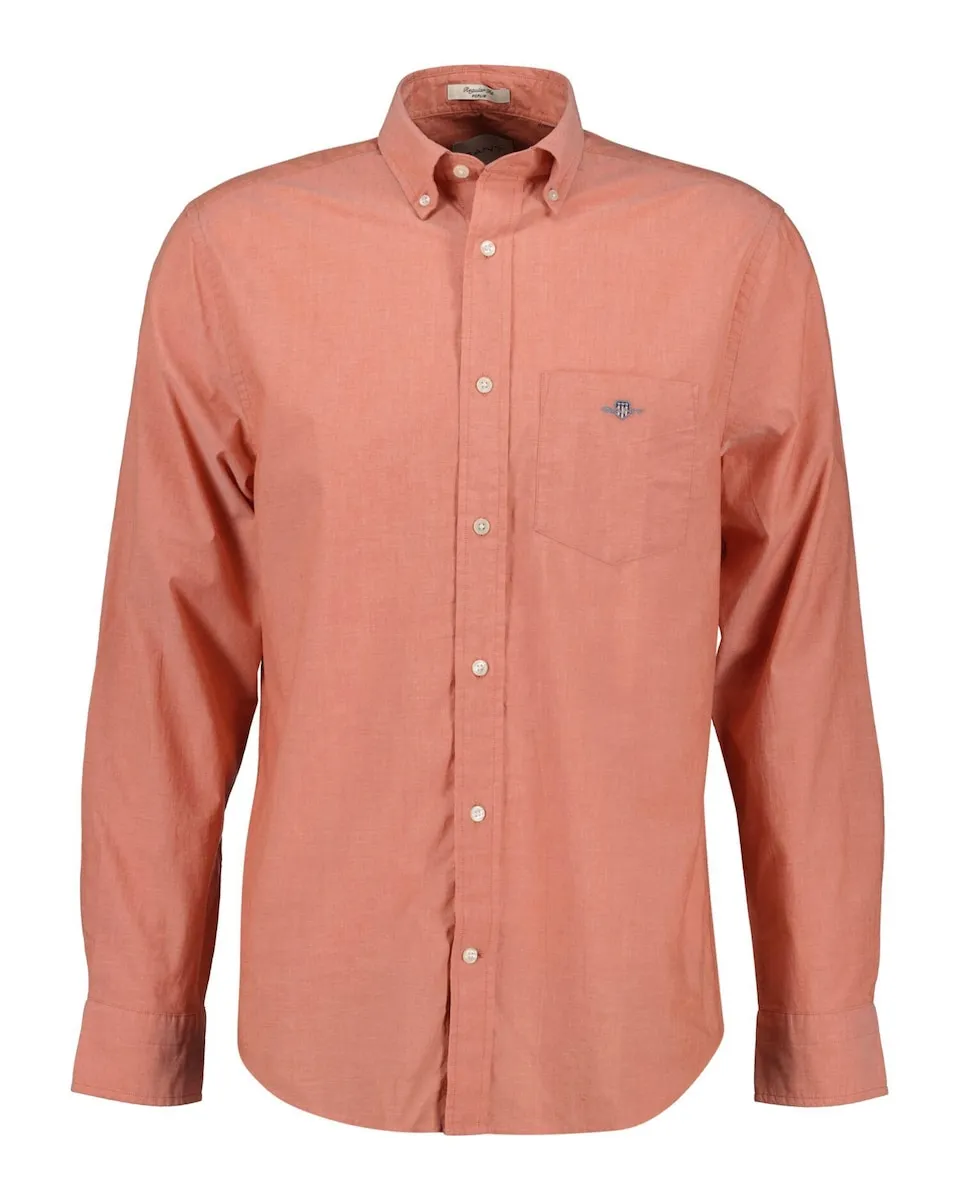 Мужская рубашка с длинным рукавом и карманом на груди Gant, лососевый
Мужская рубашка с длинным рукавом и карманом на груди Gant, лососевый