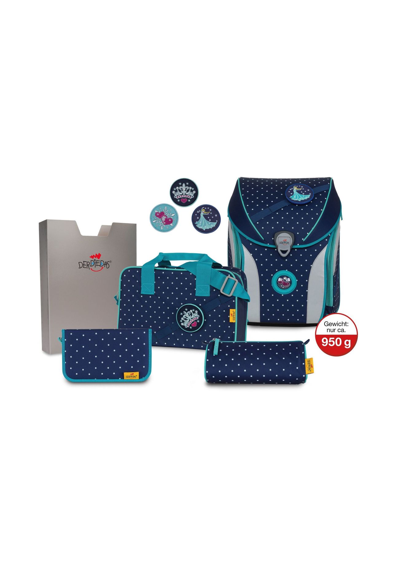 Набор школьных сумок Ergo Flex Max Buttons, 5 предметов DerDieDas, цвет Star Princess 
Набор школьных сумок Ergo Flex Max Buttons, 5 предметов DerDieDas, цвет Star Princess