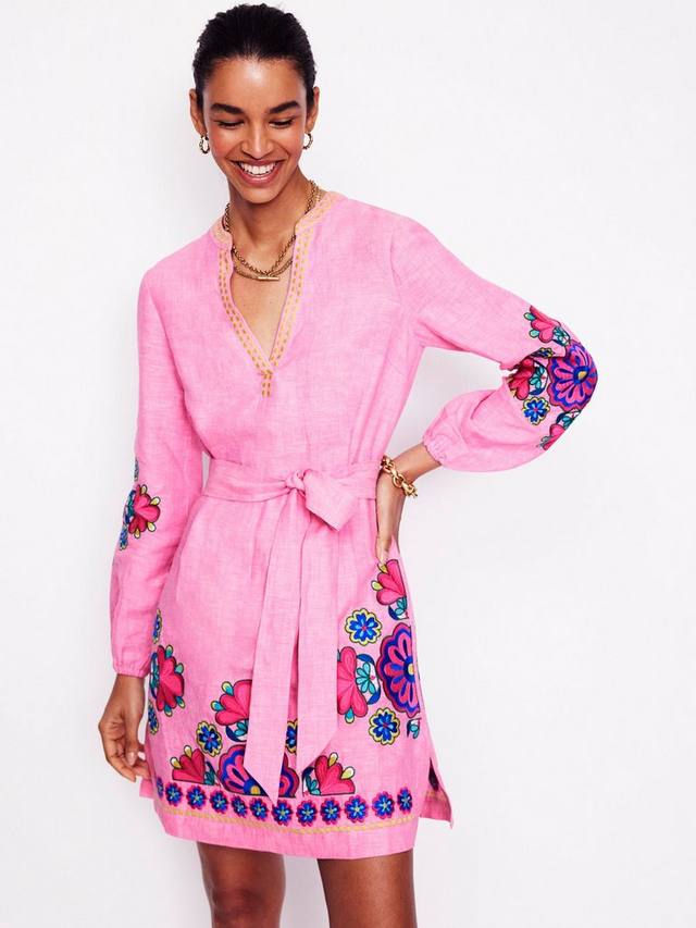 Платье из чистого льна с завязками на талии от cleo Boden, розовый/разноцветный
Платье из чистого льна с завязками на талии от cleo Boden, розовый/разноцветный