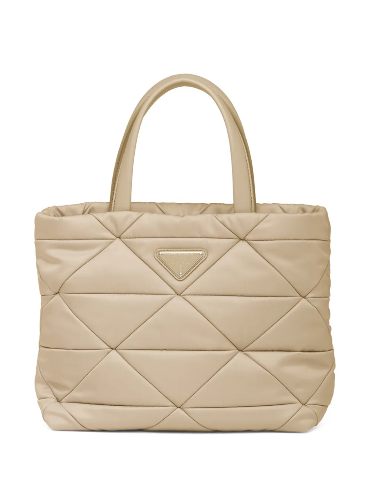 Prada дутая сумка-тоут с металлическим логотипом, нейтральный
Prada дутая сумка-тоут с металлическим логотипом, нейтральный