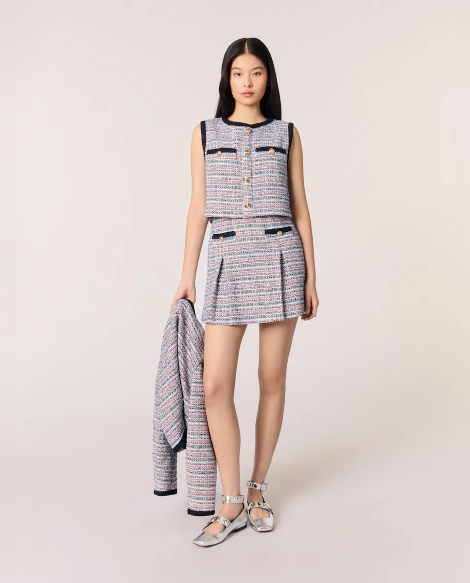 Короткое платье 2-в-1 с твидовым эффектом Maje, мультиколор
Короткое платье 2-в-1 с твидовым эффектом Maje, мультиколор