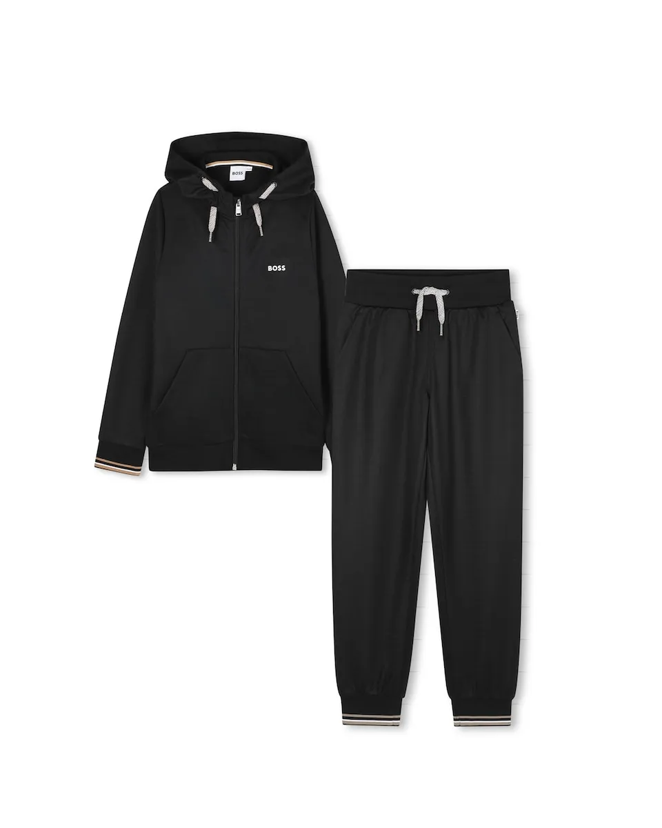 Детский спортивный костюм с капюшоном и молнией, однотонный BOSS Kidswear, черный
Детский спортивный костюм с капюшоном и молнией, однотонный BOSS Kidswear, черный