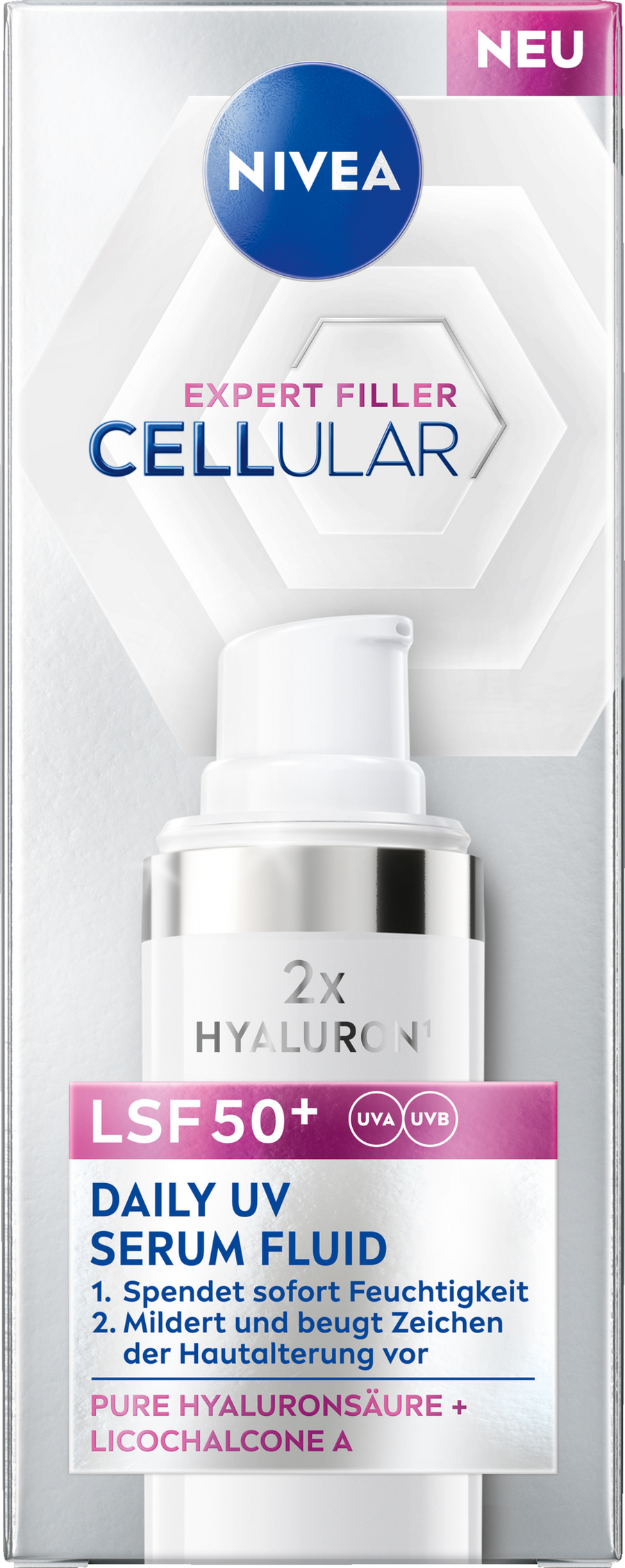 Сыворотка для лица NIVEA Cellular Expert Filler Tägliches UV Serum Fluid LSF50+
Сыворотка для лица NIVEA Cellular Expert Filler Tägliches UV Serum Fluid LSF50+