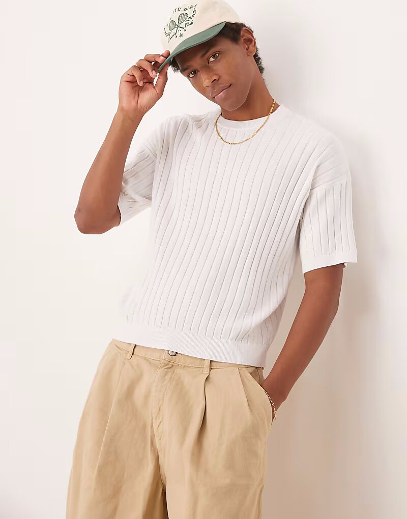 Футболка свободного кроя ASOS DESIGN в рубчик белого цвета
Футболка свободного кроя ASOS DESIGN в рубчик белого цвета