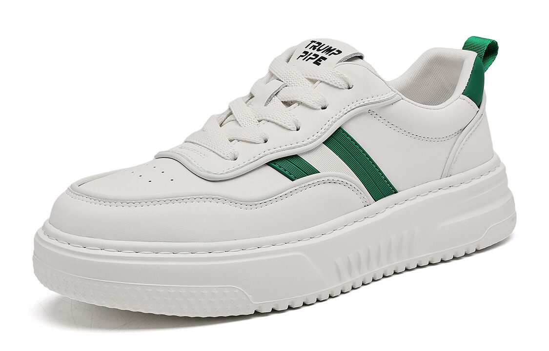 Кеды мужские, обувь для скейтбординга низкая белый/зеленый Trumppipe
Кеды мужские, обувь для скейтбординга низкая белый/зеленый Trumppipe