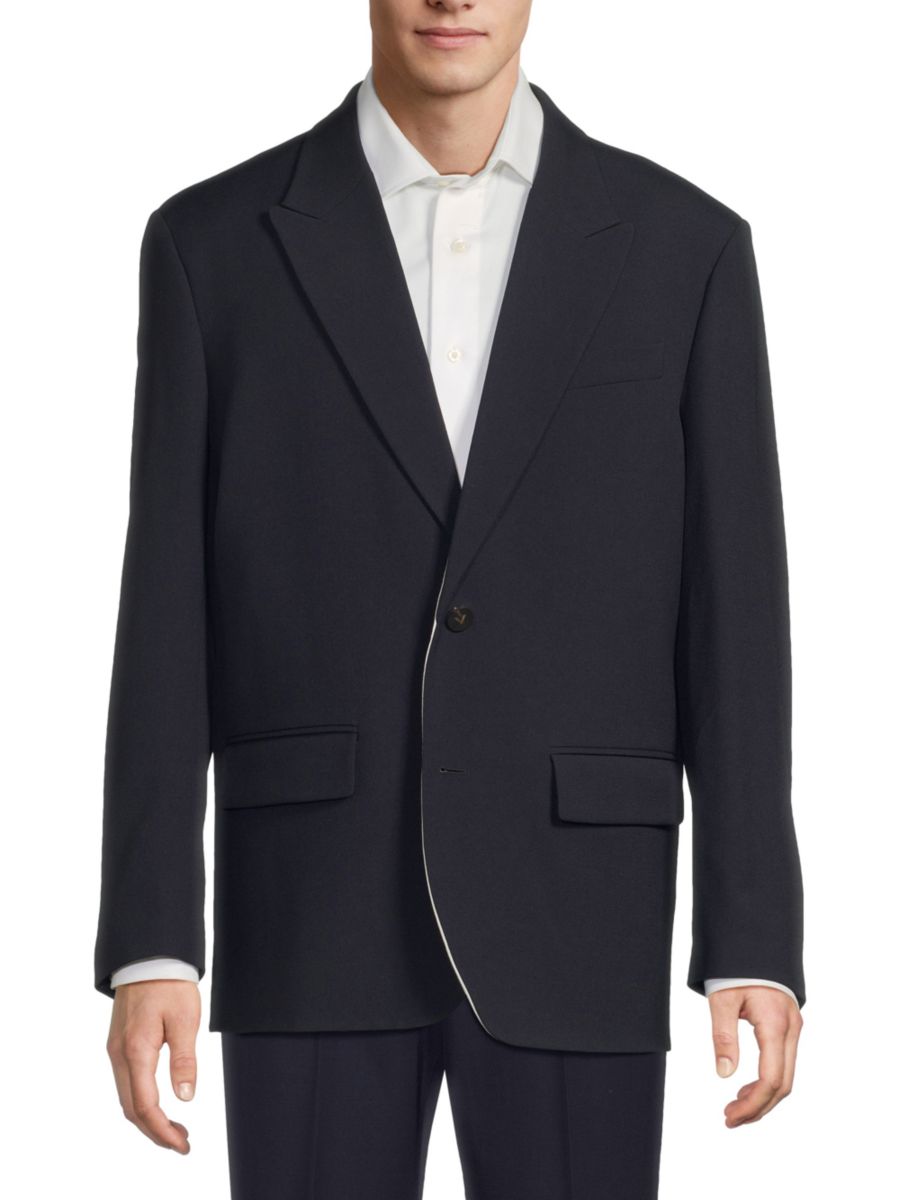 Блейзер классического кроя из смеси натуральной шерсти Valentino, синий
Блейзер классического кроя из смеси натуральной шерсти Valentino, синий