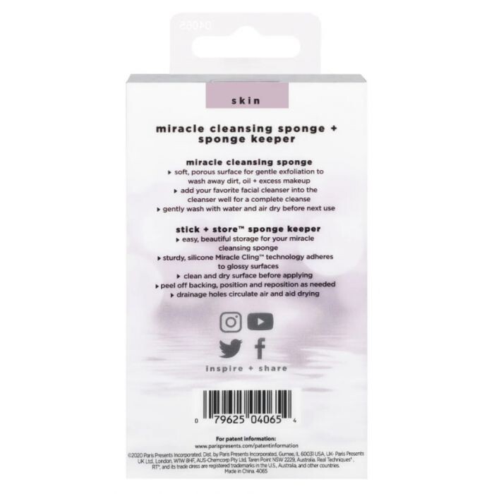Набор косметики Esponja Miracle Cleansing Sponge + Stick & Store Sponge Keeper Real Techniques, Rosa
Набор косметики Esponja Miracle Cleansing Sponge + Stick & Store Sponge Keeper Real Techniques, Rosa