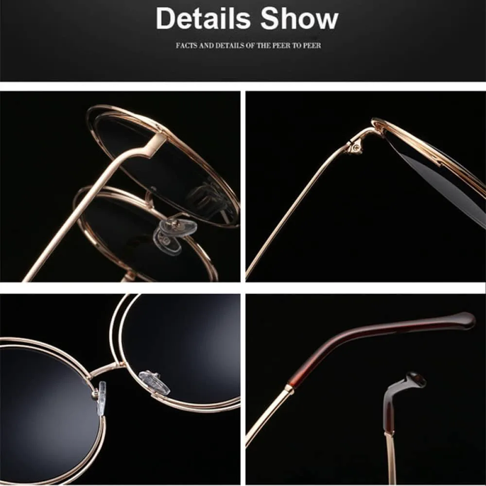 Винтажные большие круглые солнцезащитные очки для женщин, оправа из сплава с полым профилем, обеспечивающая защиту от ультрафиолета UV400 generic, Silver Silver
Винтажные большие круглые солнцезащитные очки для женщин, оправа из сплава с полым профилем, обеспечивающая защиту от ультрафиолета UV400 generic, Silver Silver