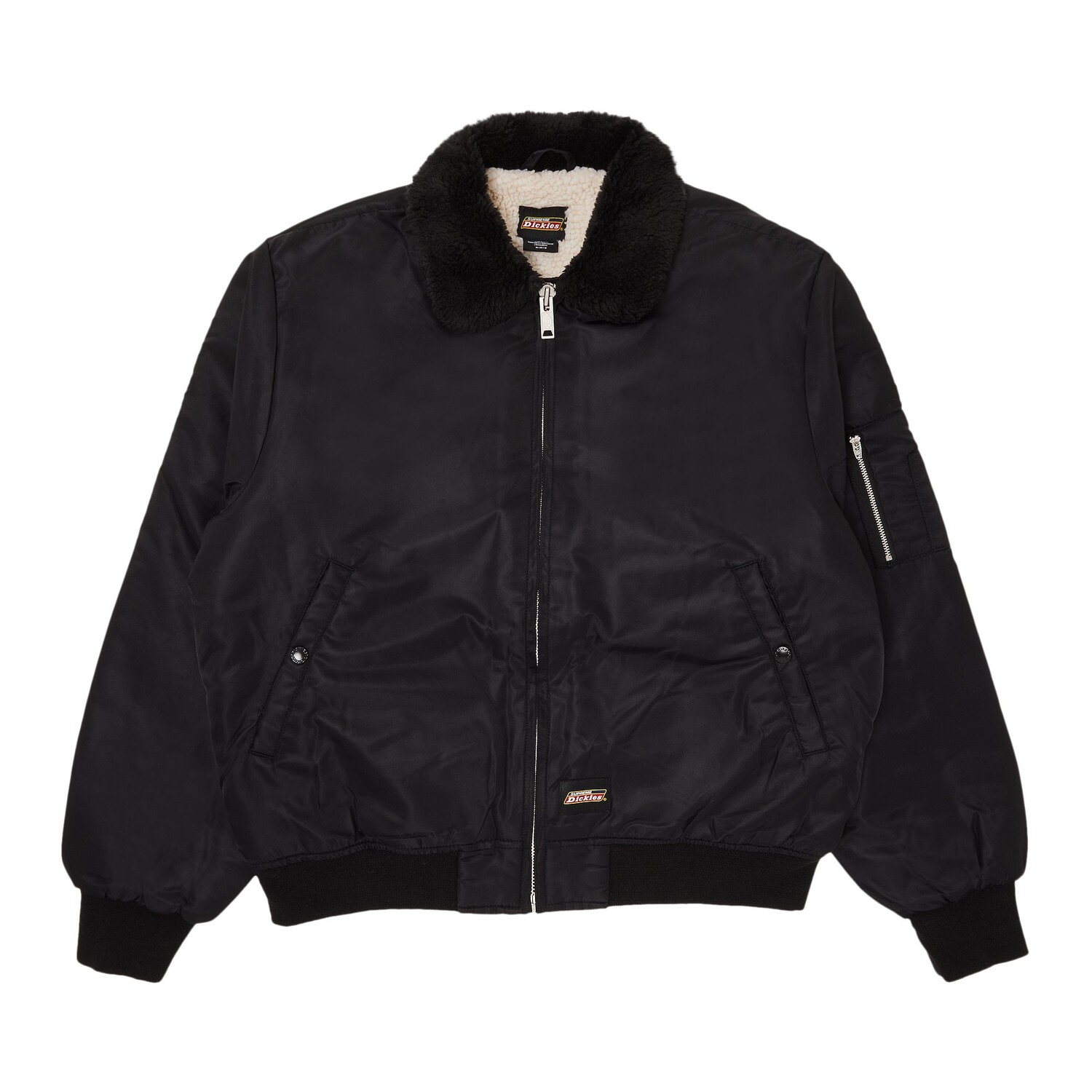 Куртка-бомбер с меховым воротником Supreme x Dickies, цвет Черный
Куртка-бомбер с меховым воротником Supreme x Dickies, цвет Черный