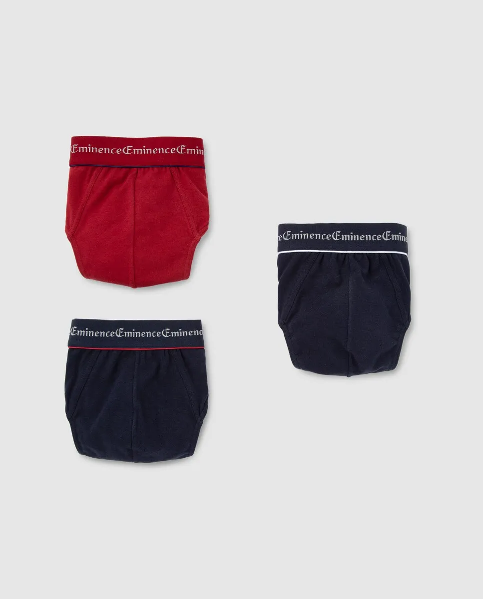 Набор из трех мужских трикотажных слиперов Eminence разных цветов, темно-синий 
Набор из трех мужских трикотажных слиперов Eminence разных цветов, темно-синий