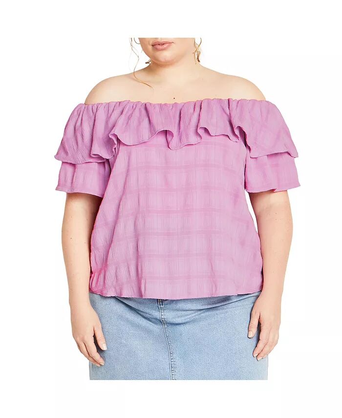 Женский топ Christy с открытыми плечами CITY CHIC, фиолетовый
Женский топ Christy с открытыми плечами CITY CHIC, фиолетовый